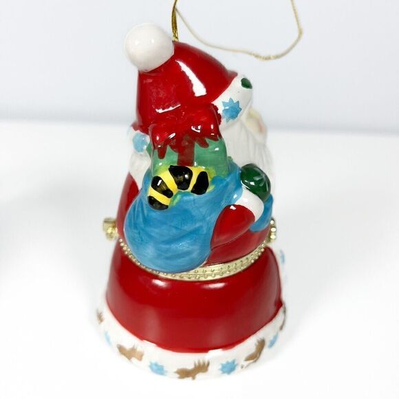 Mr. Christmas Hinged Wind Up Animated Musical Porcelain Santa Plays Jungle Bells - Picture 4 of 7